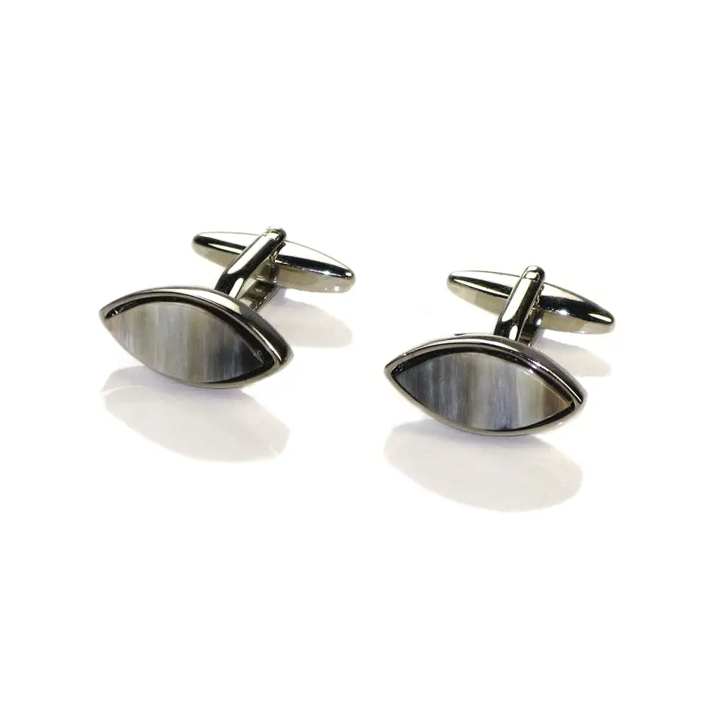 ABBEYHORN Cufflinks - Cow Horn Marquis