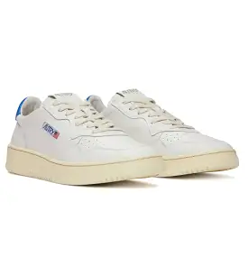 Autry Action Shoes Low Man Leather - White & P Blue