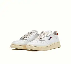 Autry Action Shoes Low Man Leather - White & Rust