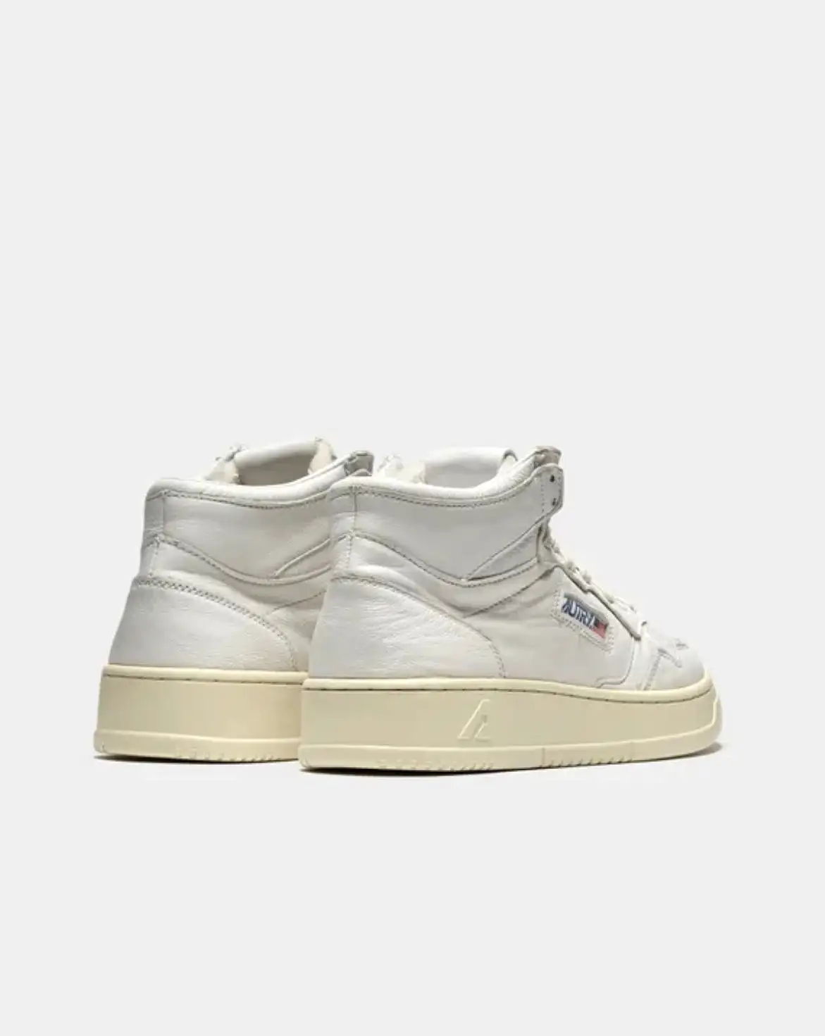 Autry Action Shoes Mens Mid Top Leather White