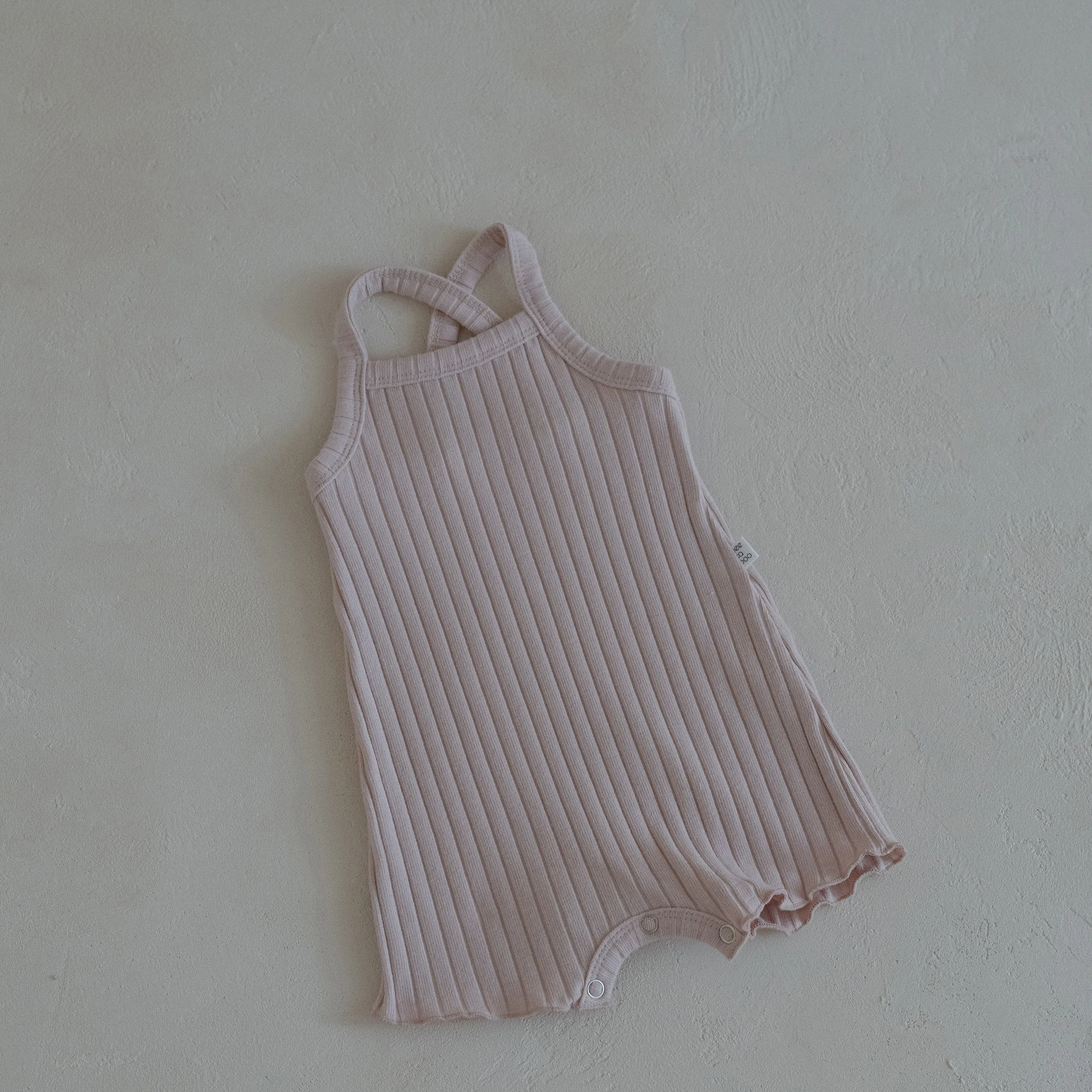 BABY COTTON RIBBED SLEEVELESS BODYSUIT (3-18- 6 COLORS