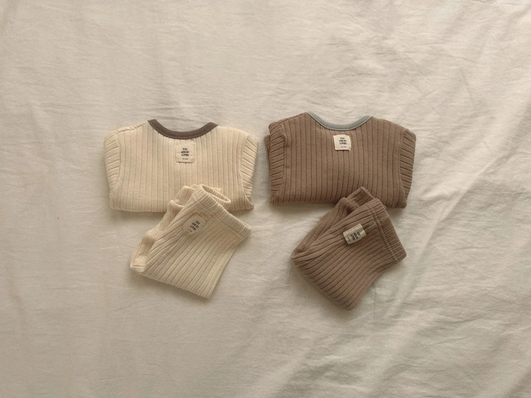 Baby Ribbed Top and Pants Set (3-18m) - 2 Colors