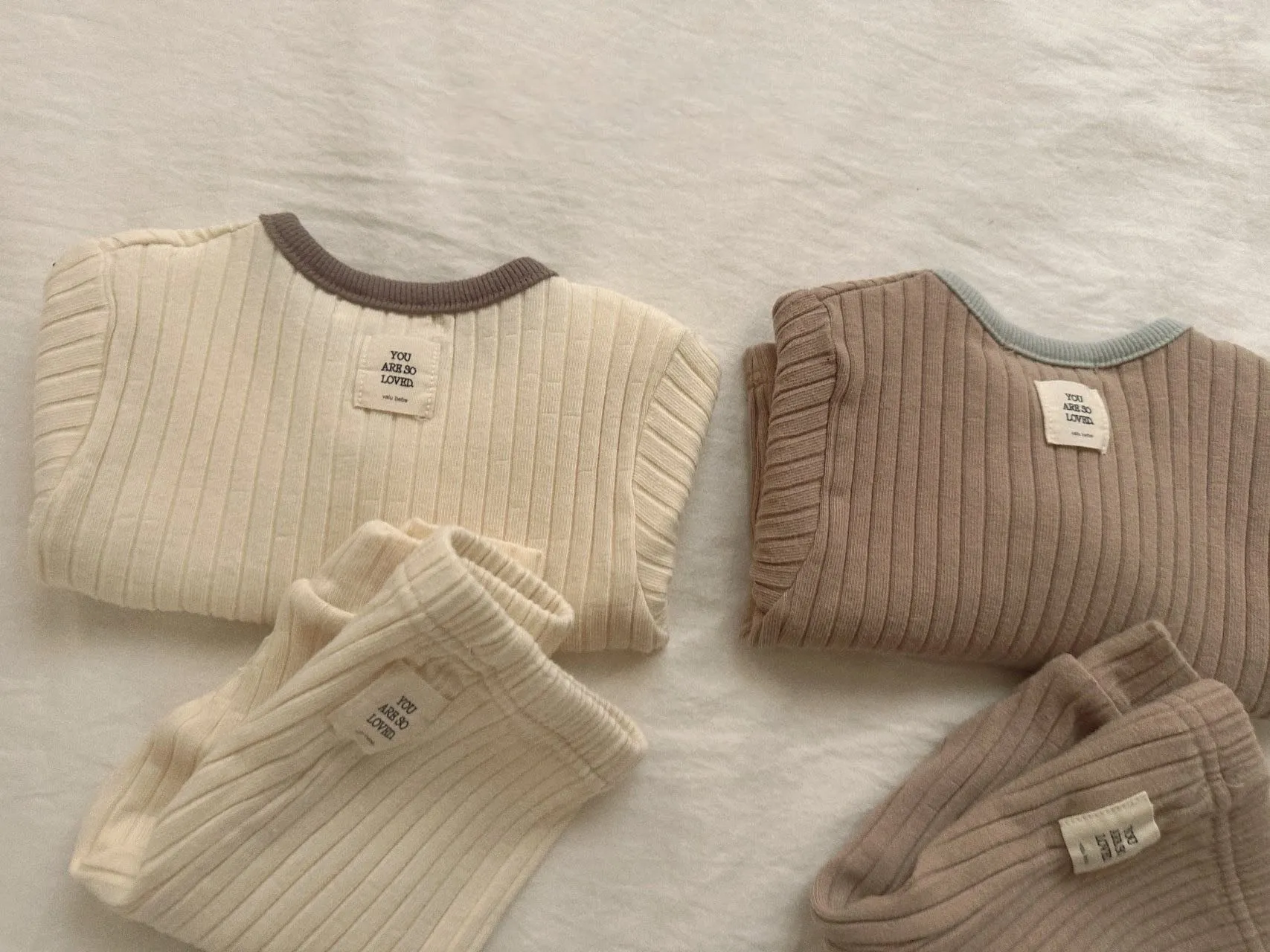 Baby Ribbed Top and Pants Set (3-18m) - 2 Colors