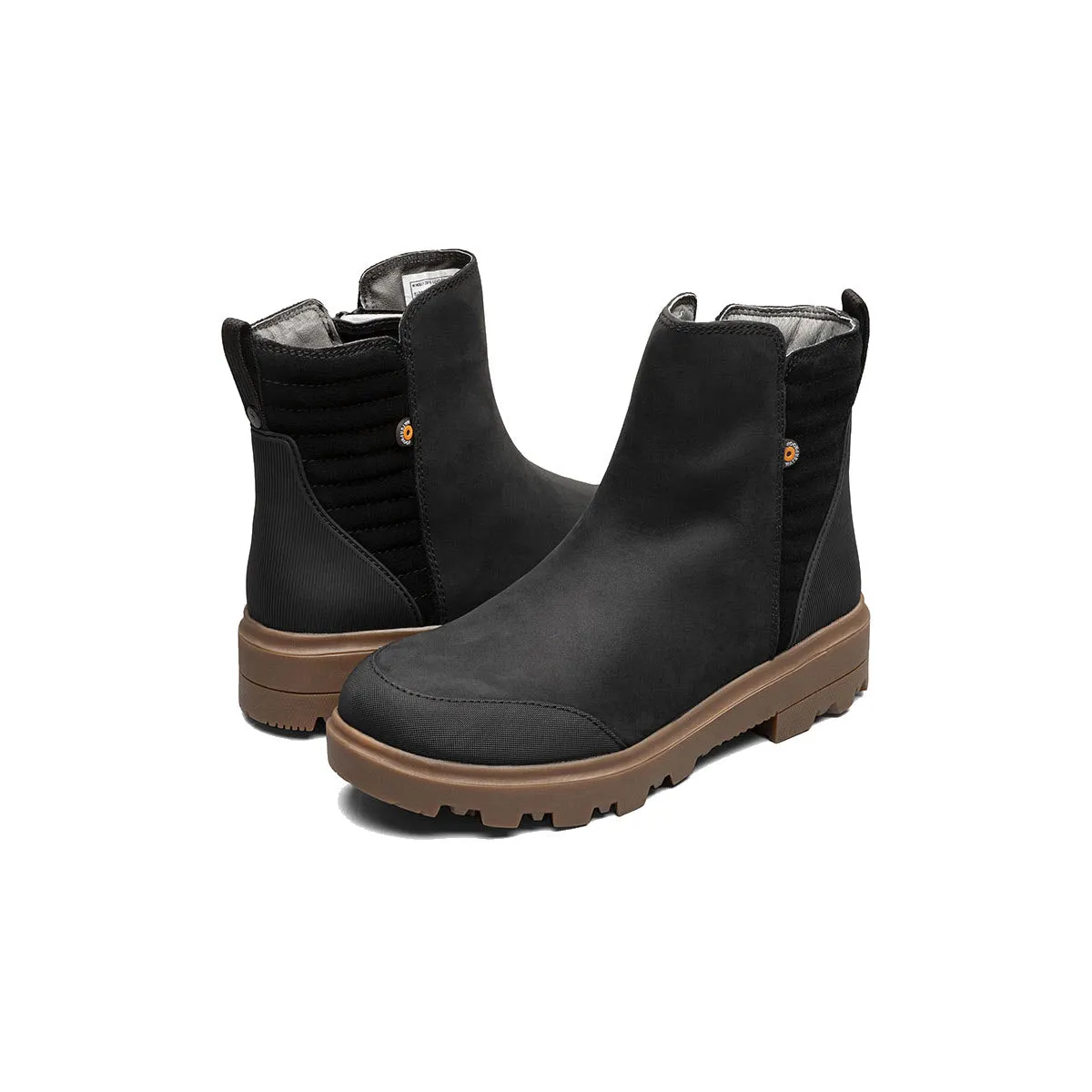 BOGS HOLLY ZIP LEATHER II BLACK - WOMENS