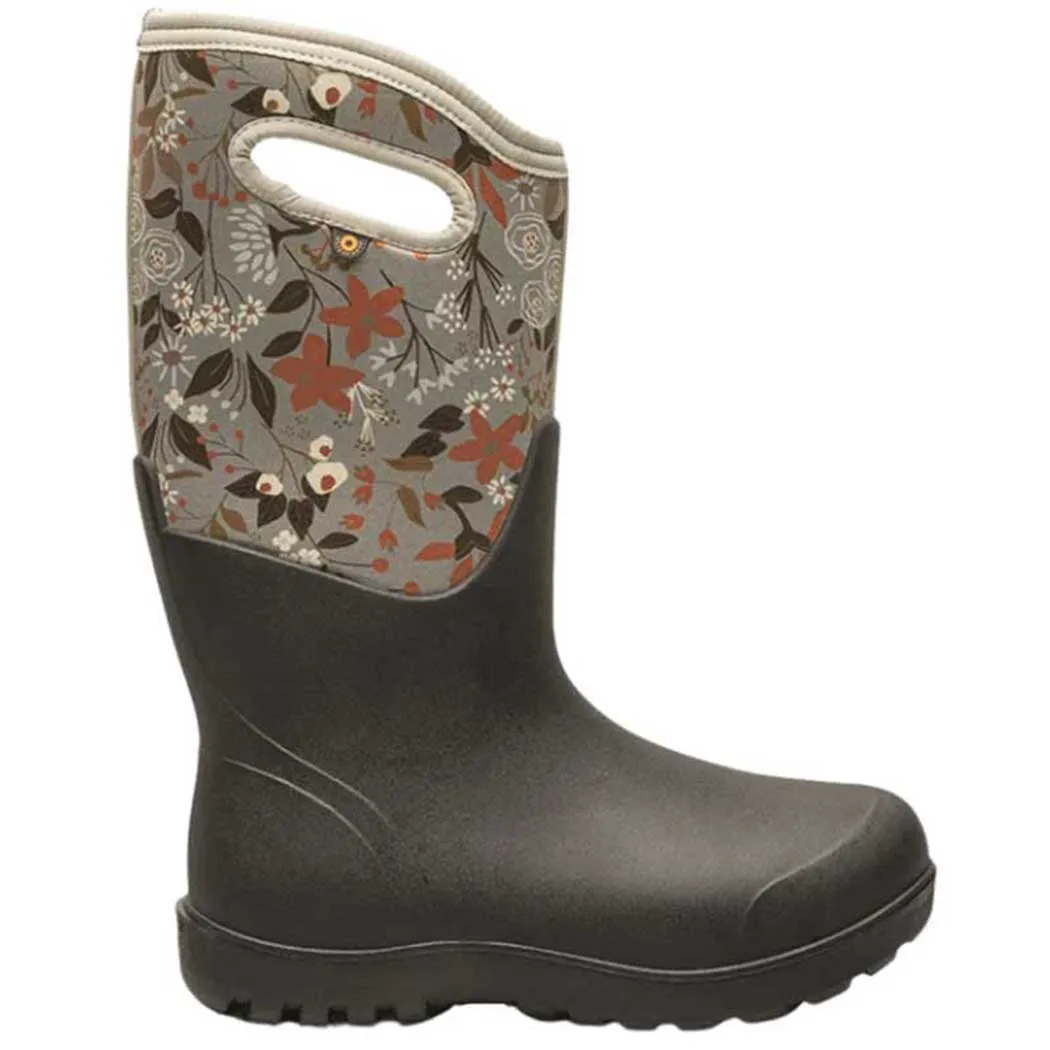 Bogs Neo-Classic Boot Cartoon Flower Tan Multi (Women's)