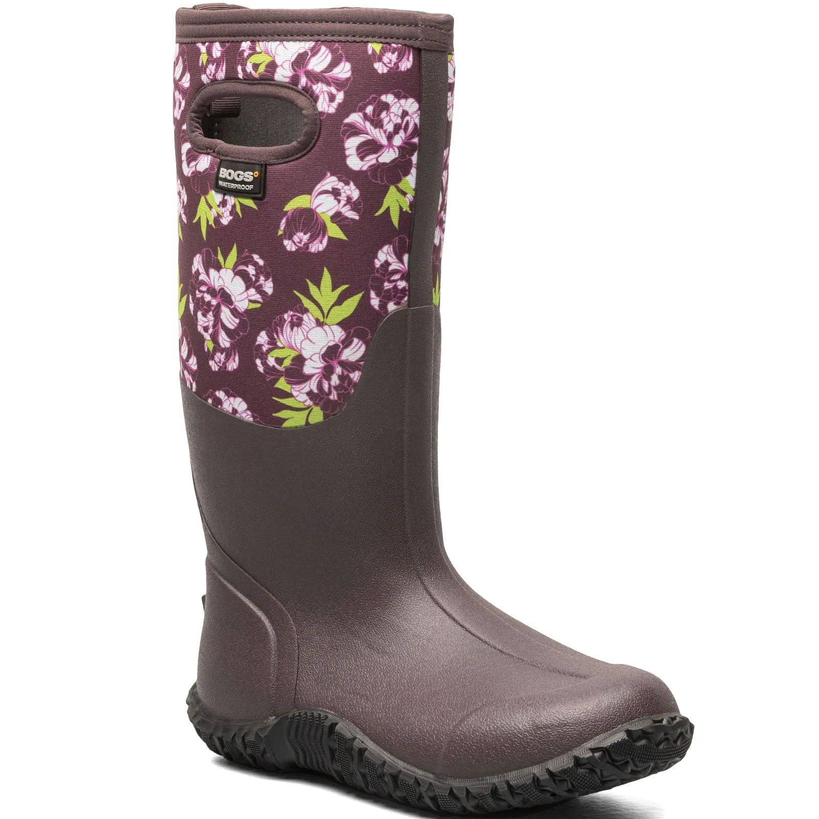 BOGS Womens Mesa Peony Wellies - Burgundy