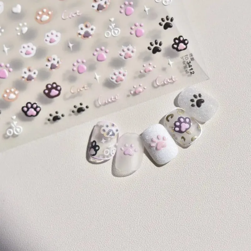 Cat Paw Nail Stickers