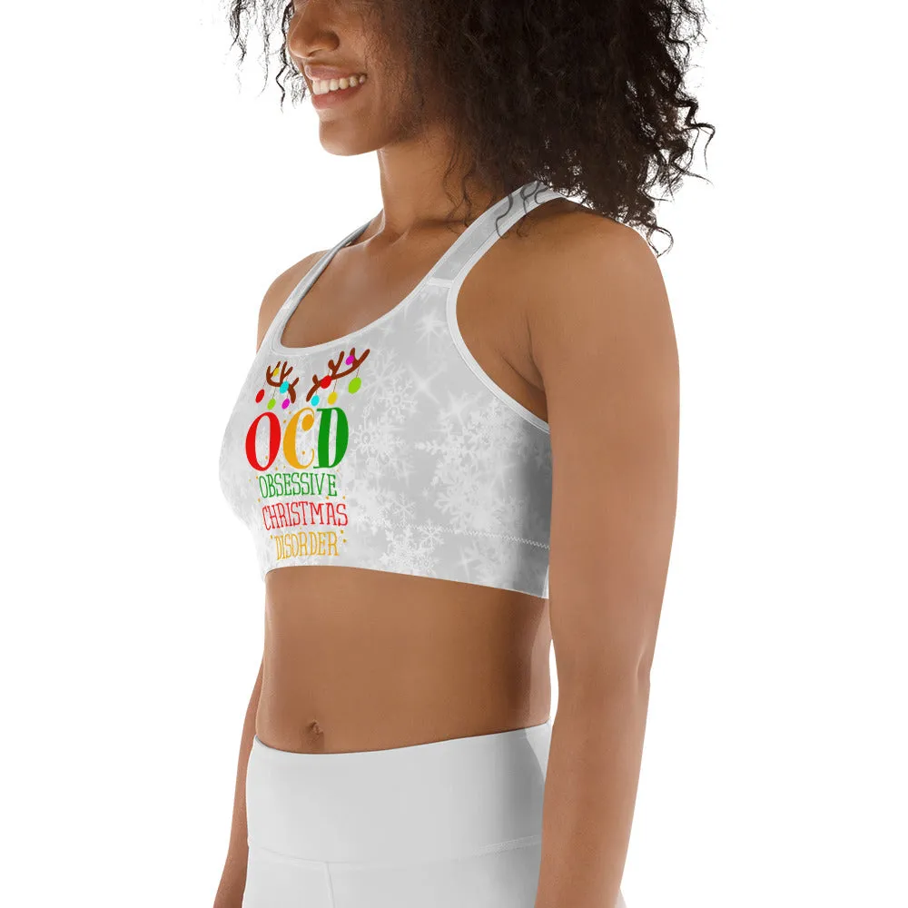 Christmas OCD Sports Bra