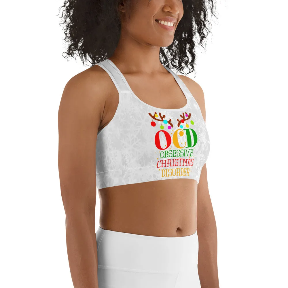 Christmas OCD Sports Bra