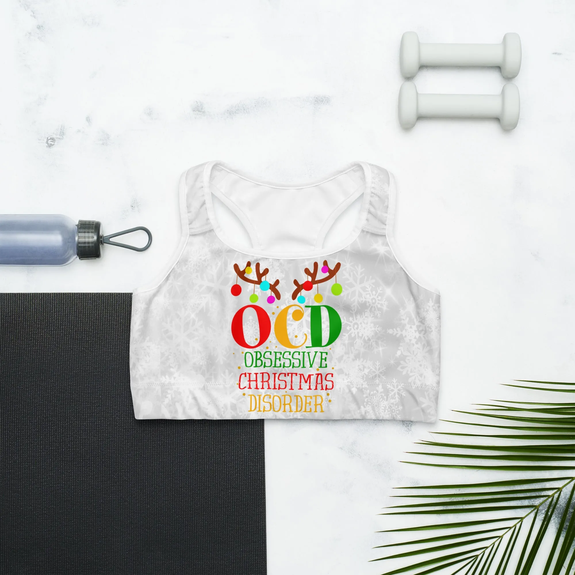 Christmas OCD Sports Bra