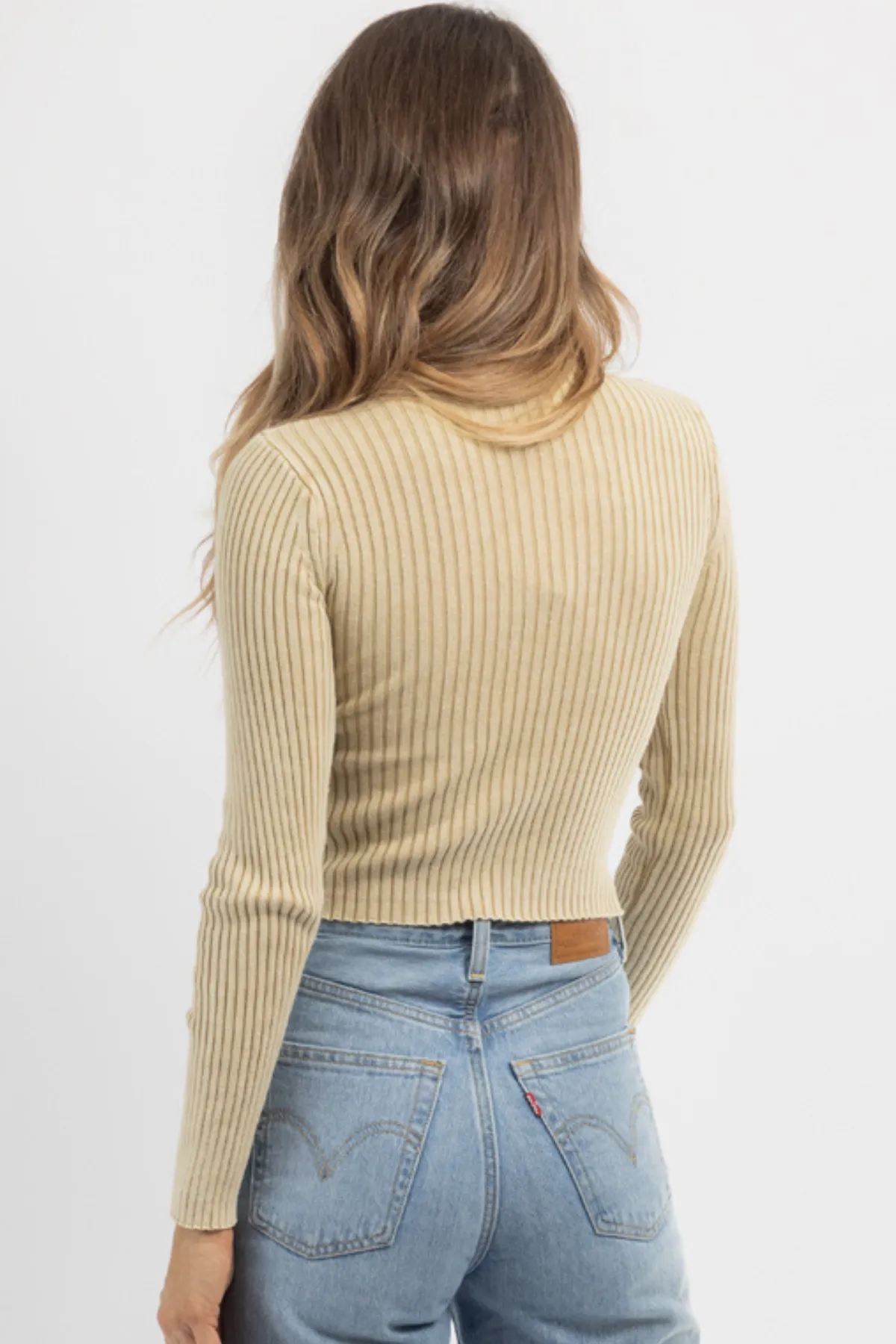 DANTE DYED KNIT RIBBED TOP