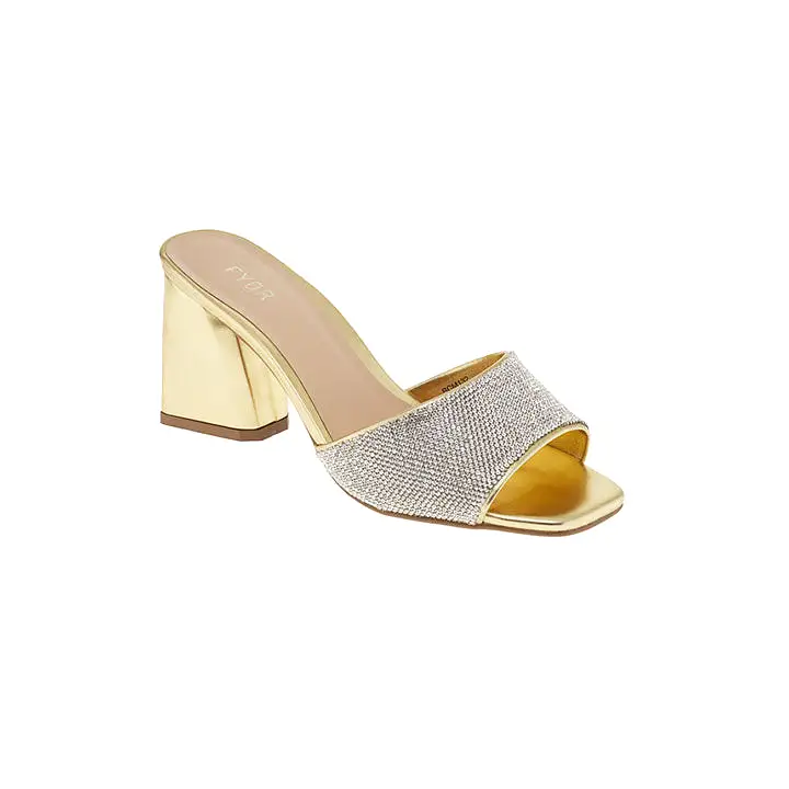 Diamante Block Heel Sandal BCM 132