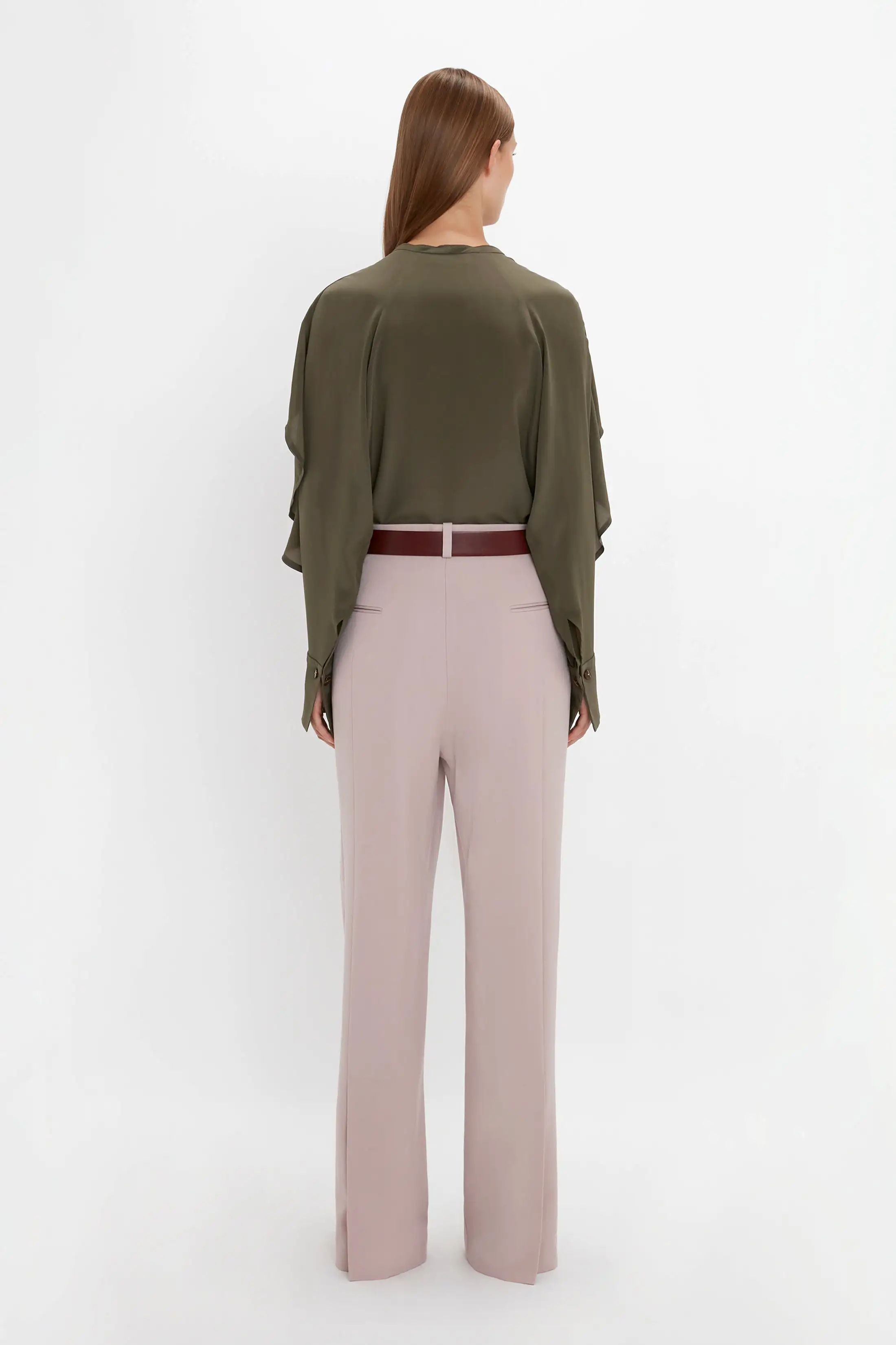 Double Pleat Trouser In Rose Quartz