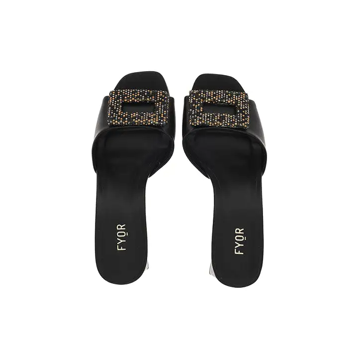 Embellished Brooch Heeled Sandal BCM 136