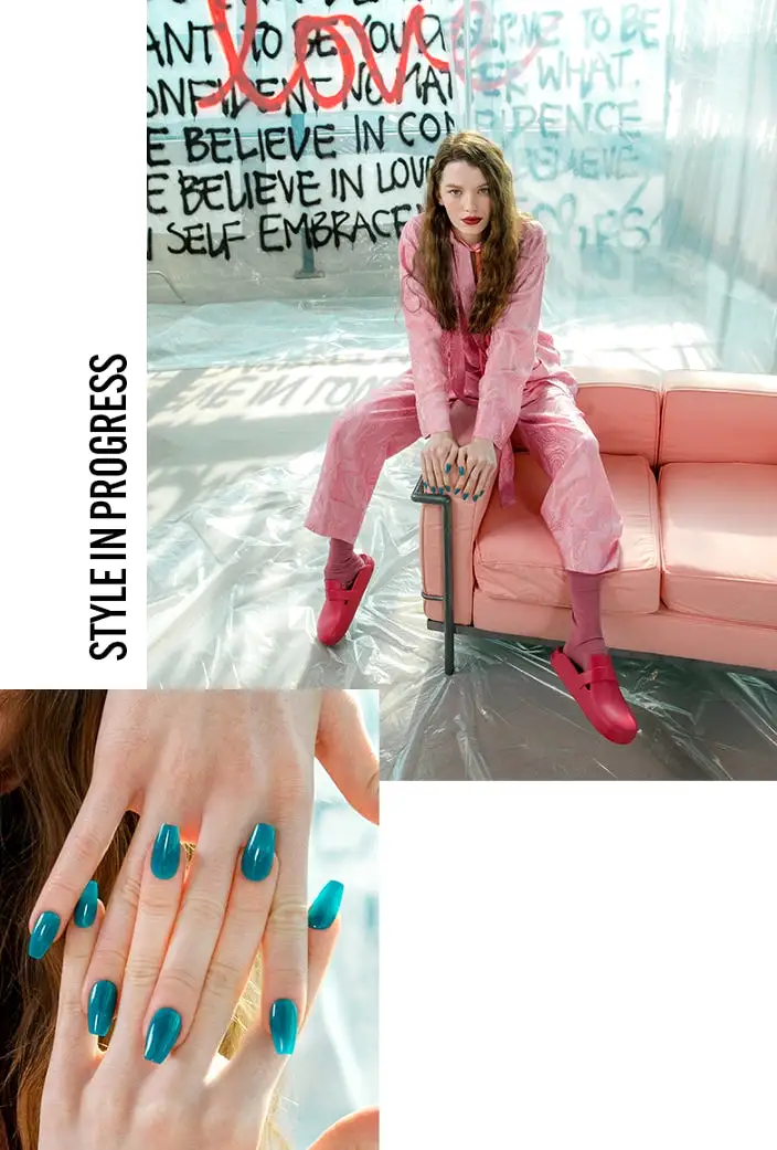 Finger Suit Syrup Turquoise Nails 40pcs Hand Artificial Fake Nails Long Pretty Home Art Tips Beauty Coffin Shape Press On