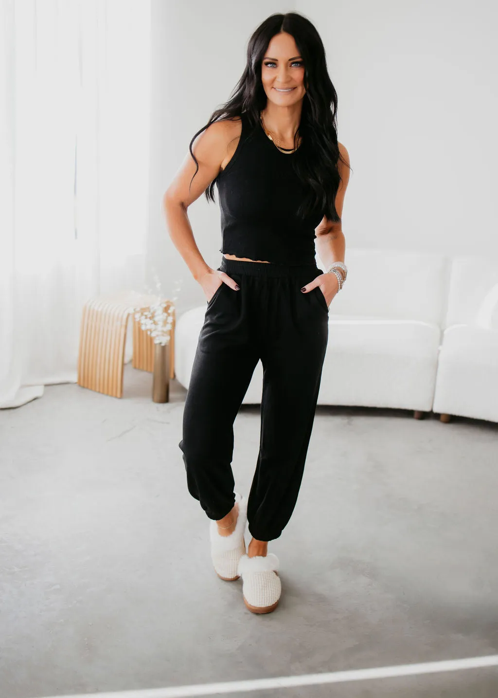 Fiya Ribbed Knit Jogger Set