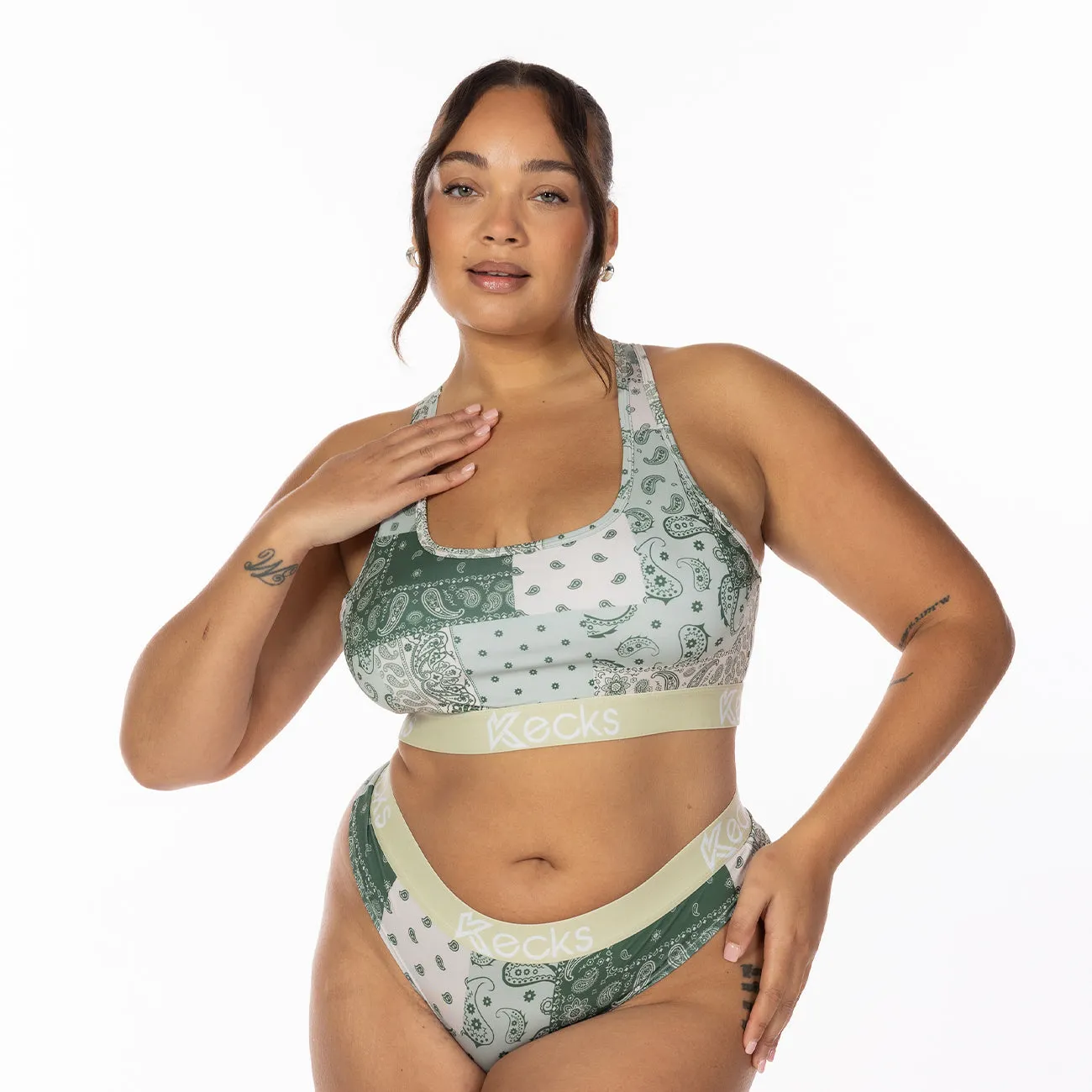 Forest Paisley Sports Bralette