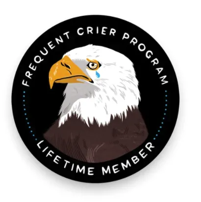 Frequent Crier Program Vinyl Sticker