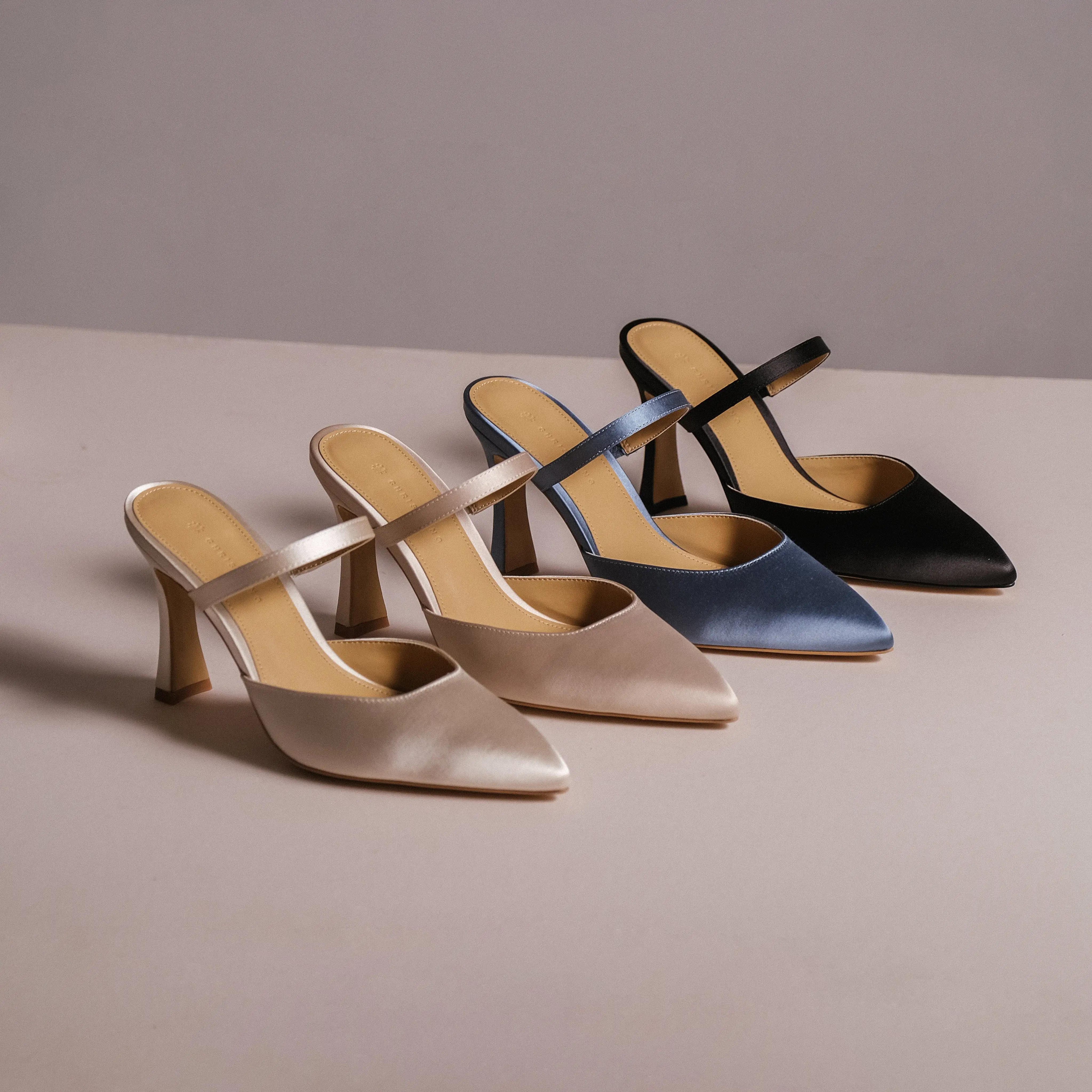 Gaia Satin Mules