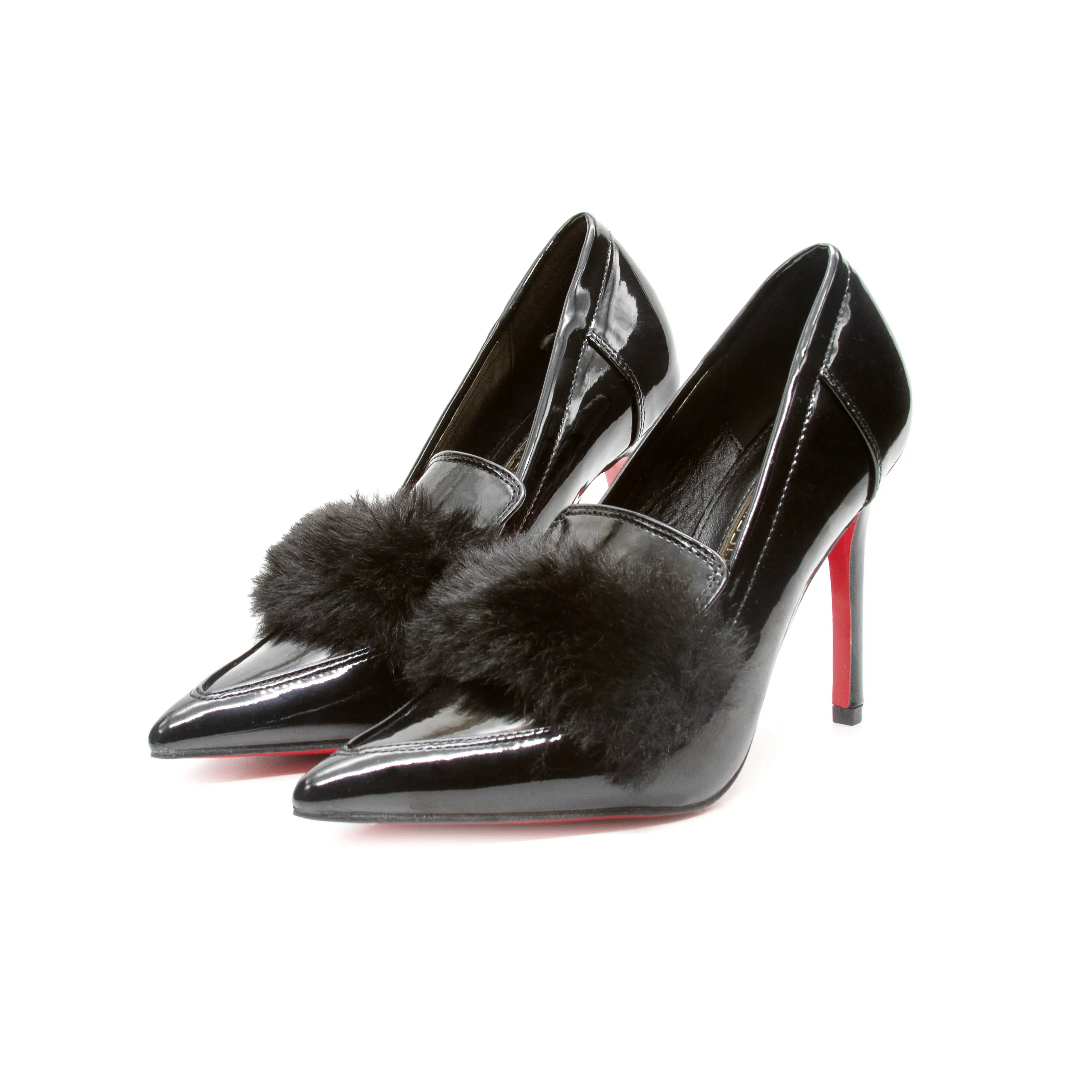 Glossy Fur High Heel