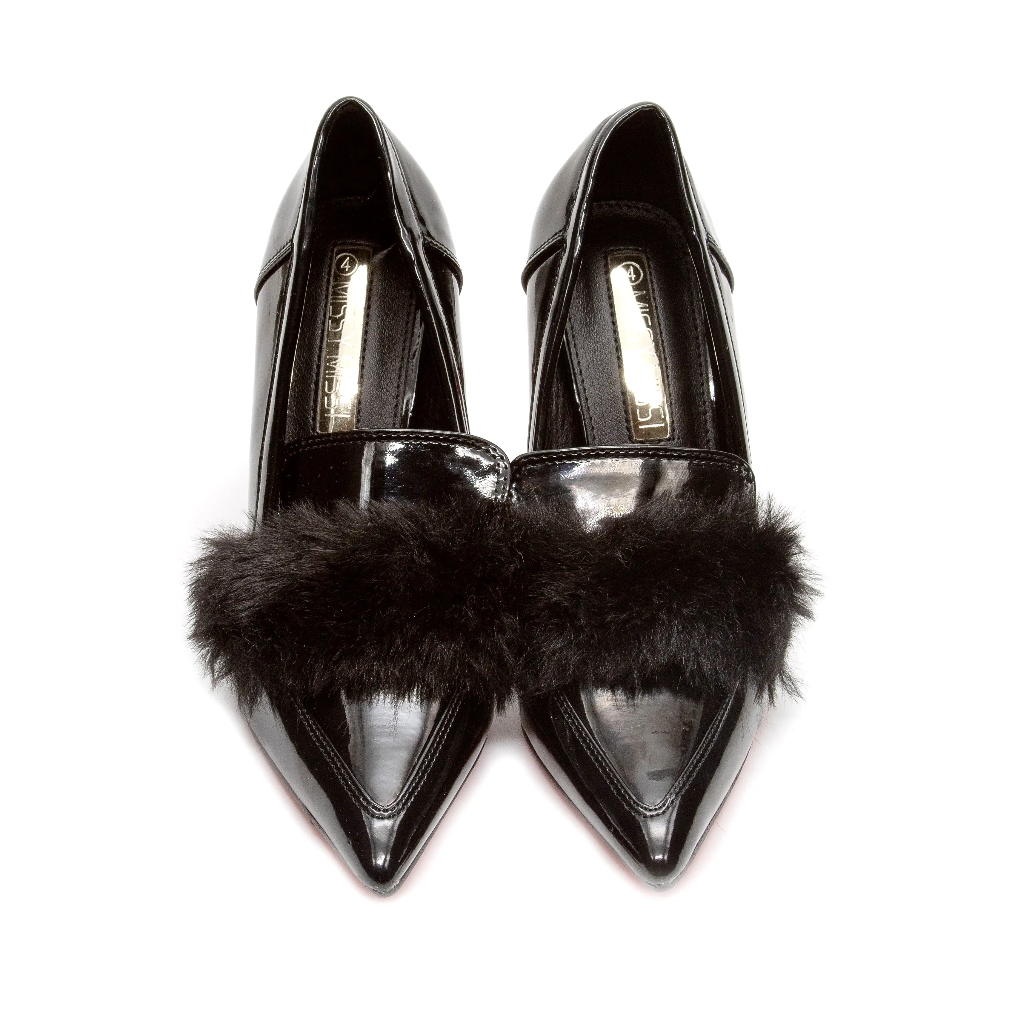 Glossy Fur High Heel