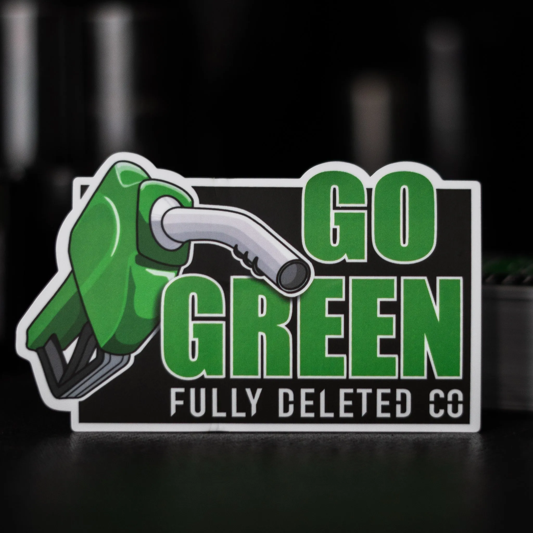 GO GREEN : STICKER : 4X 3