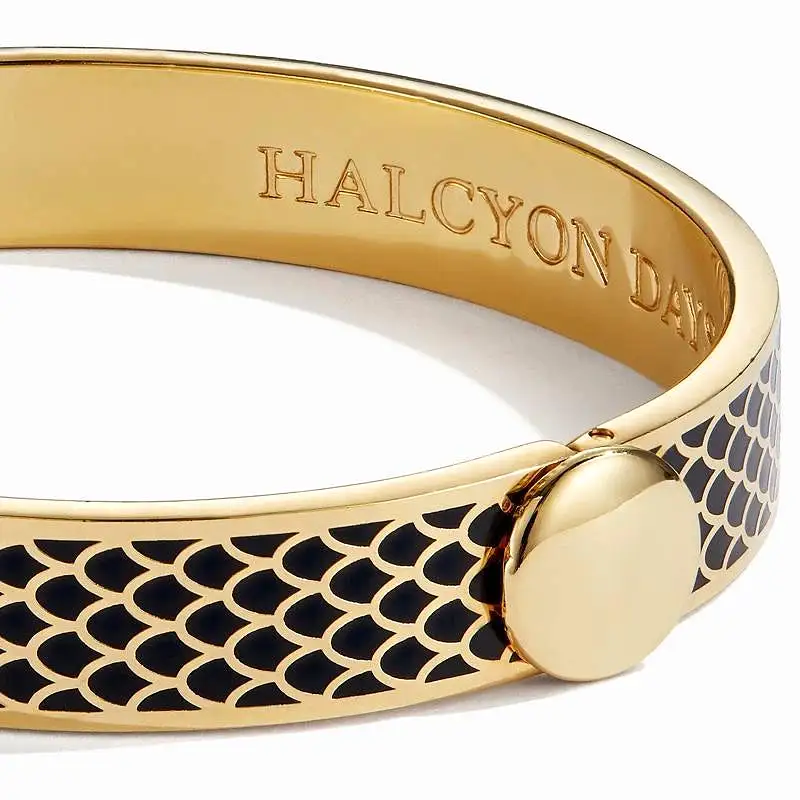 Halcyon - 1cm  Salamander Hinged Bangle - (four colors)