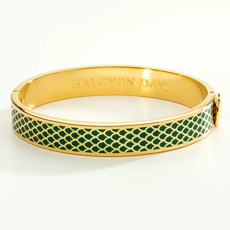 Halcyon - 1cm  Salamander Hinged Bangle - (four colors)