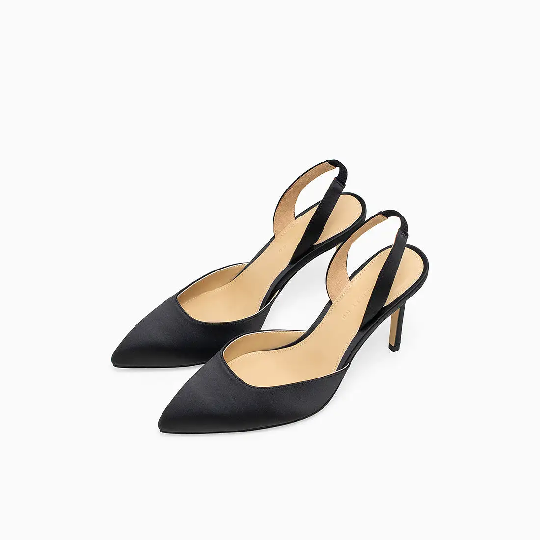 Hebe Satin Slingback Pumps