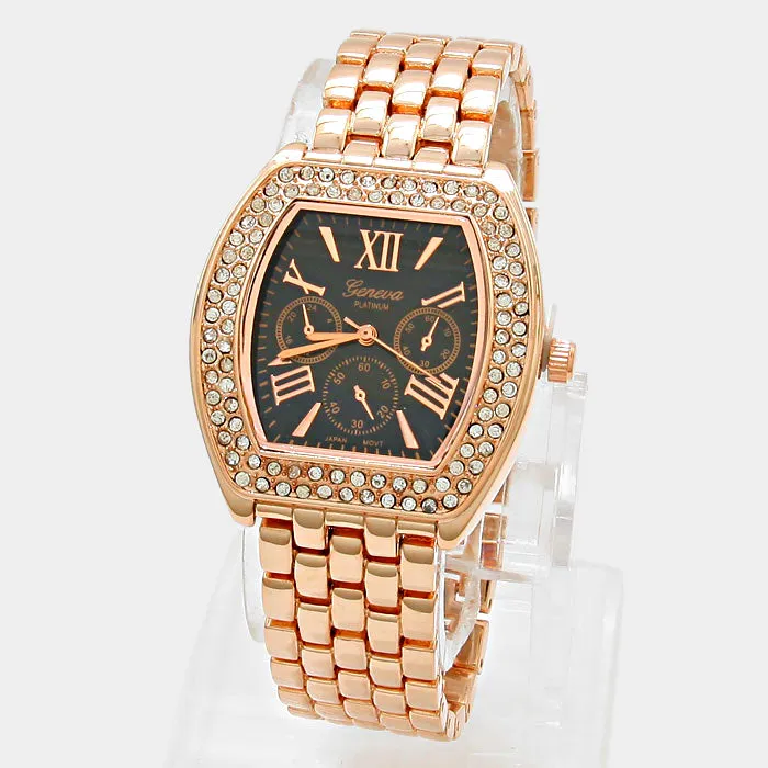 iLLASPARKZ Crystal Trim Metal Watch