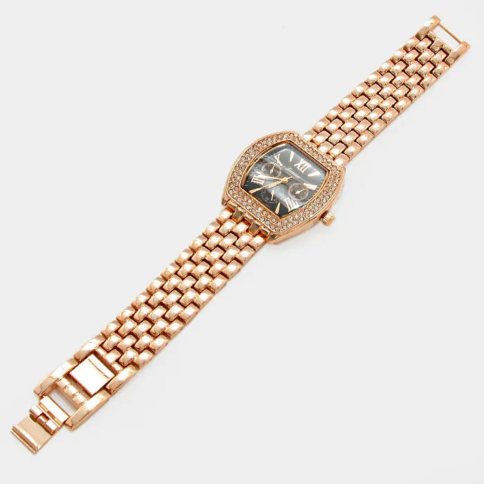 iLLASPARKZ Crystal Trim Metal Watch