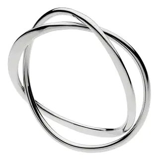 Iron Clay  Continuous Bangle Sterling Silver