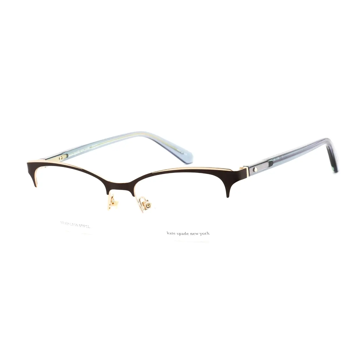 Kate Spade BRIEANA Eyeglasses BROWN TURQUOISE/Clear demo lens