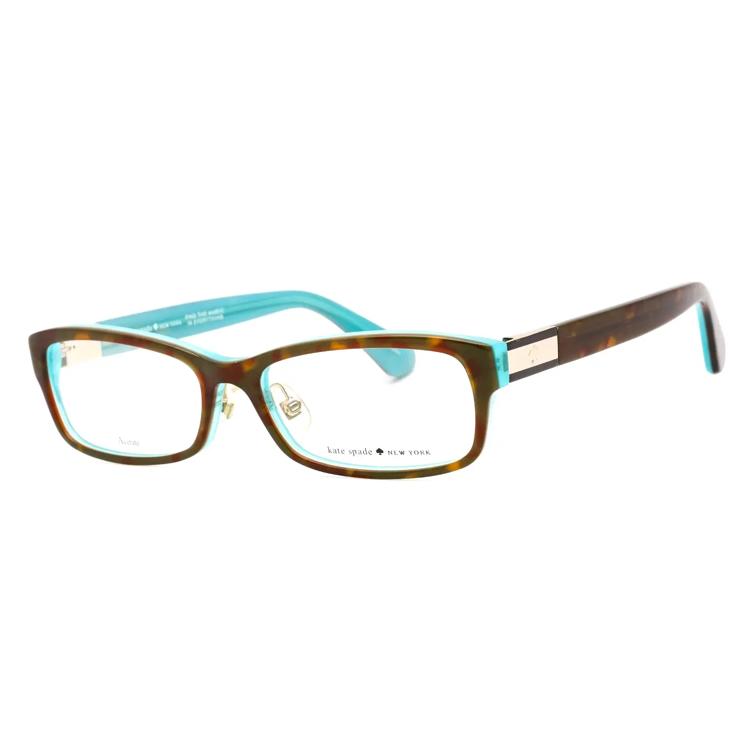 Kate Spade Jolisa Eyeglasses Havana Turquoise / Clear Lens