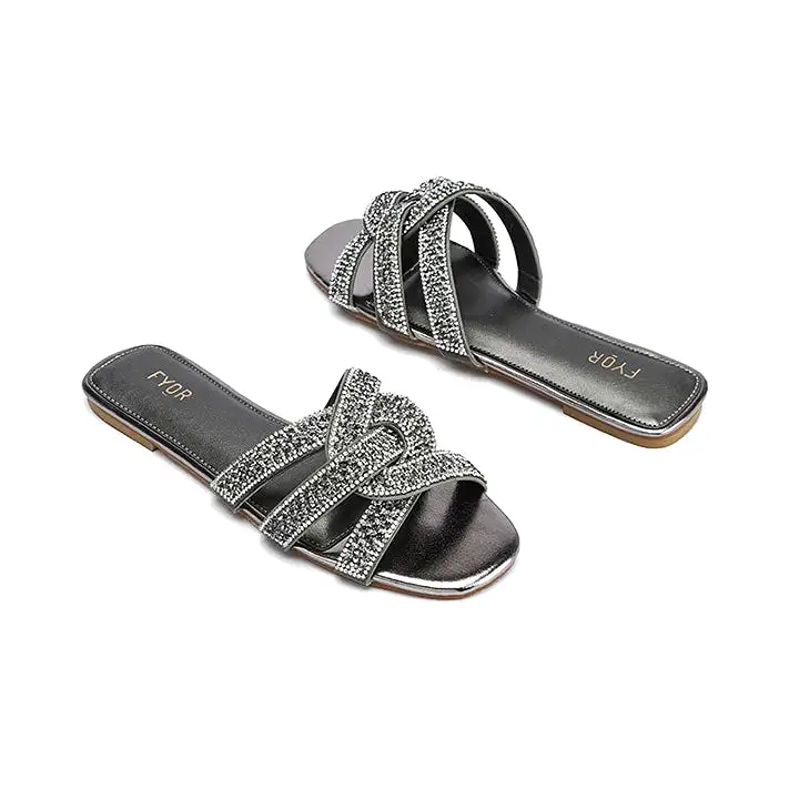 Knotted Straps Slip-on Sandal MY 341