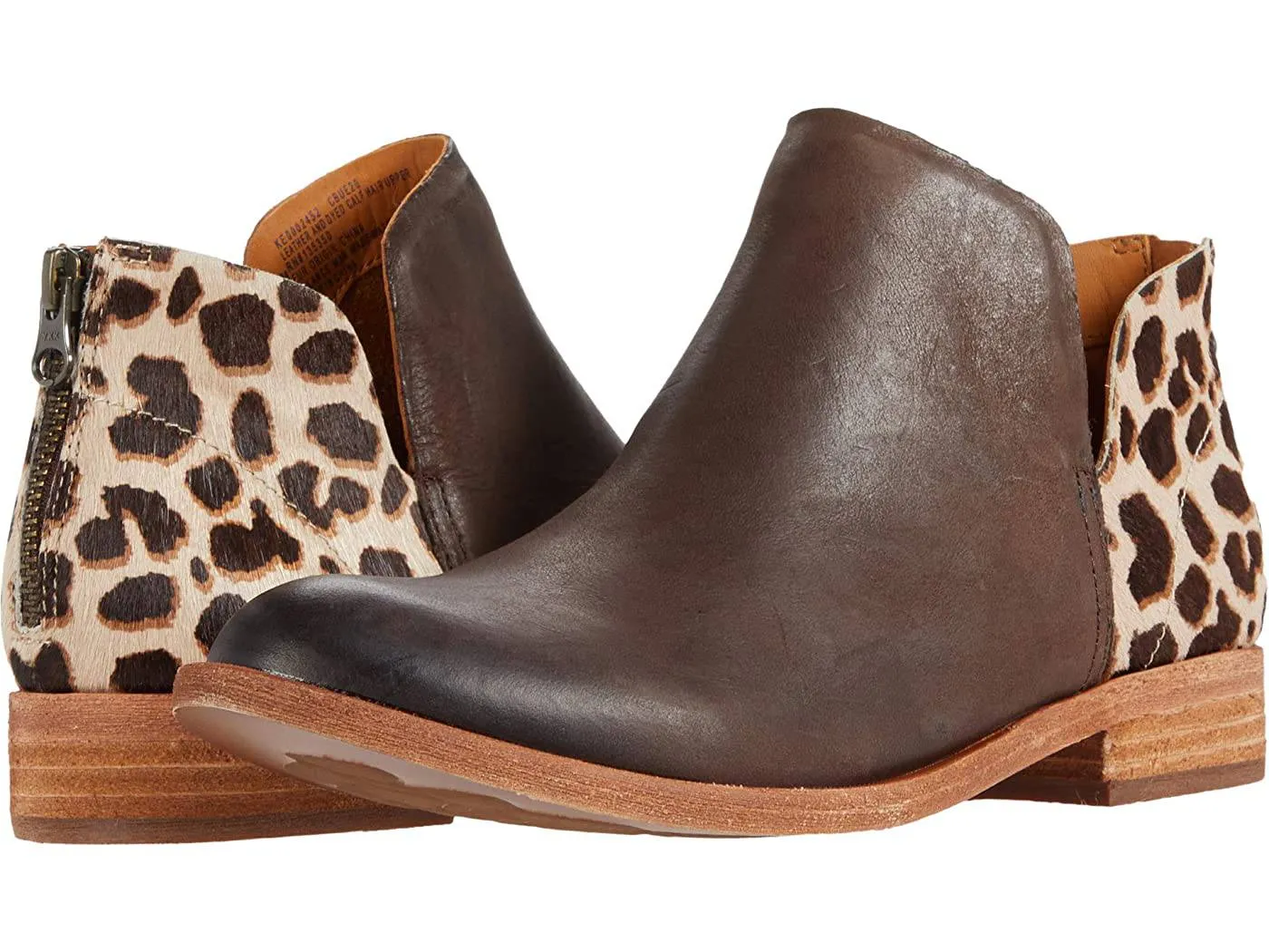 Kork Ease Women's Renny Dark Brown Leopard Booties