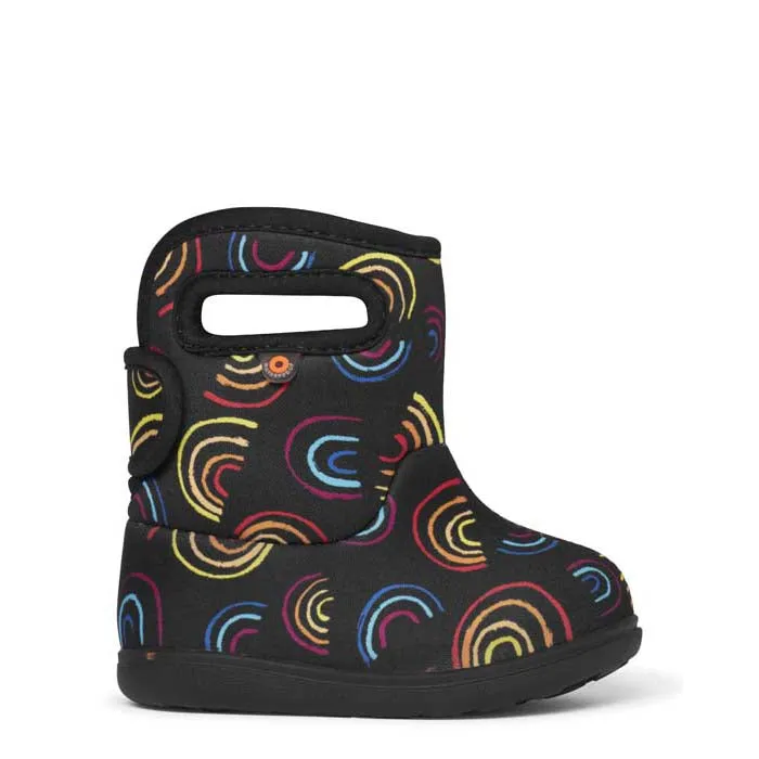 Little Girl Bogs Baby Bog II Wild Rainbows in Black Multi