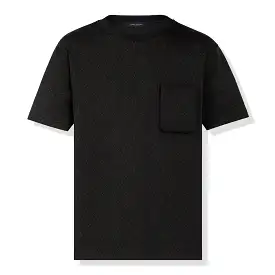 Louis Vuitton Monogram Signature 3D Pocket Black T Shirt