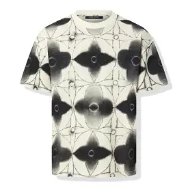 Louis Vuitton Shibori Printed Tie-Dye Dark Grey T Shirt