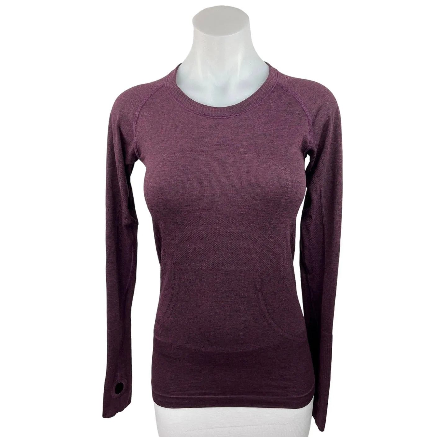 Lululemon Swiftly Tech Purple Crew Neck Long Sleeve Sports T-Shirt Tee Top S