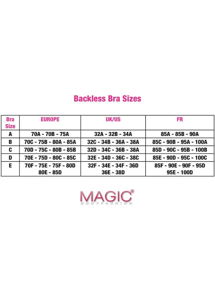 Magic Bodyfashion Backless Beauty Adhesive Bra Black