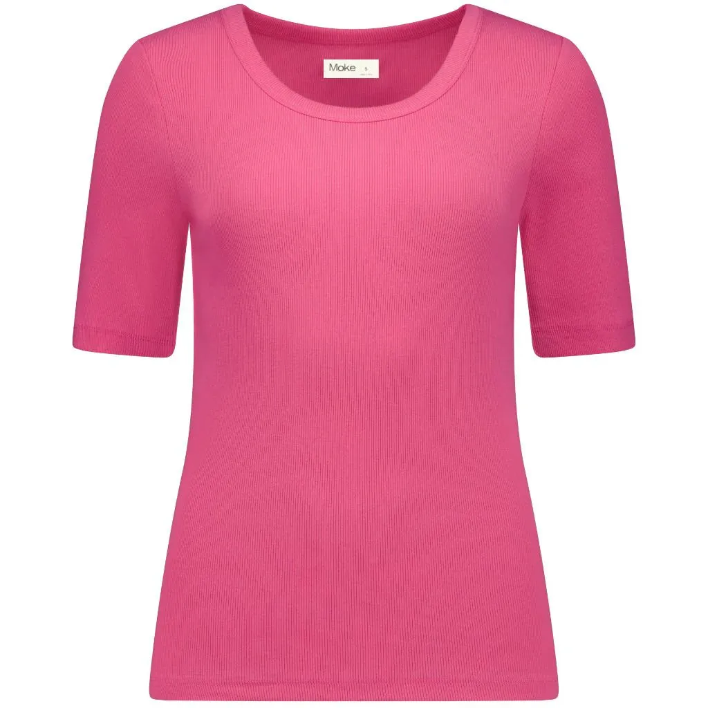 Meme - Women's Cotton Ribbed Tee || Hot Pink