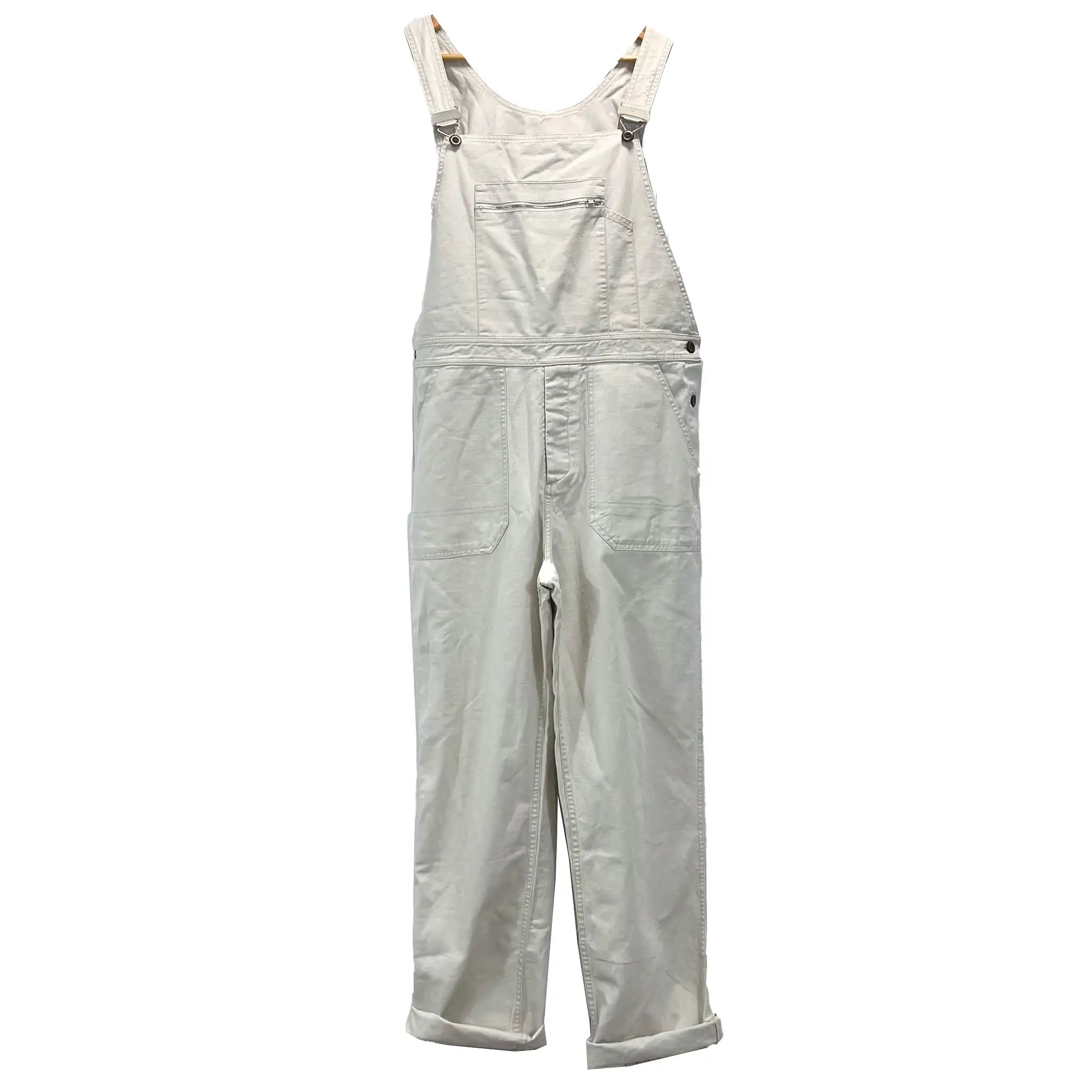 MHL Margaret Howell New Cream Canvas Dungarees S