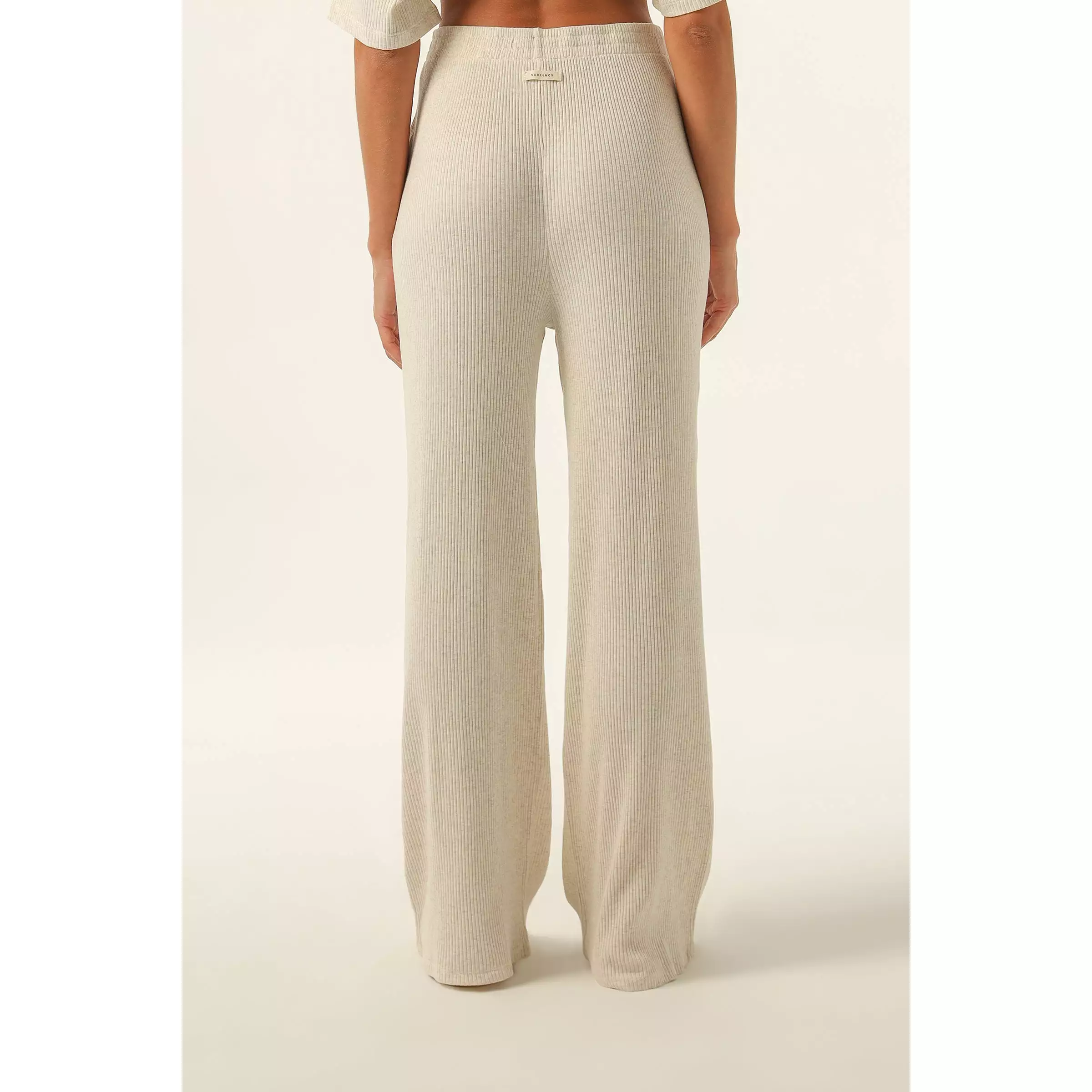 Nude Lucy- Nude Lounge Ribbed Pant in Cream Marle