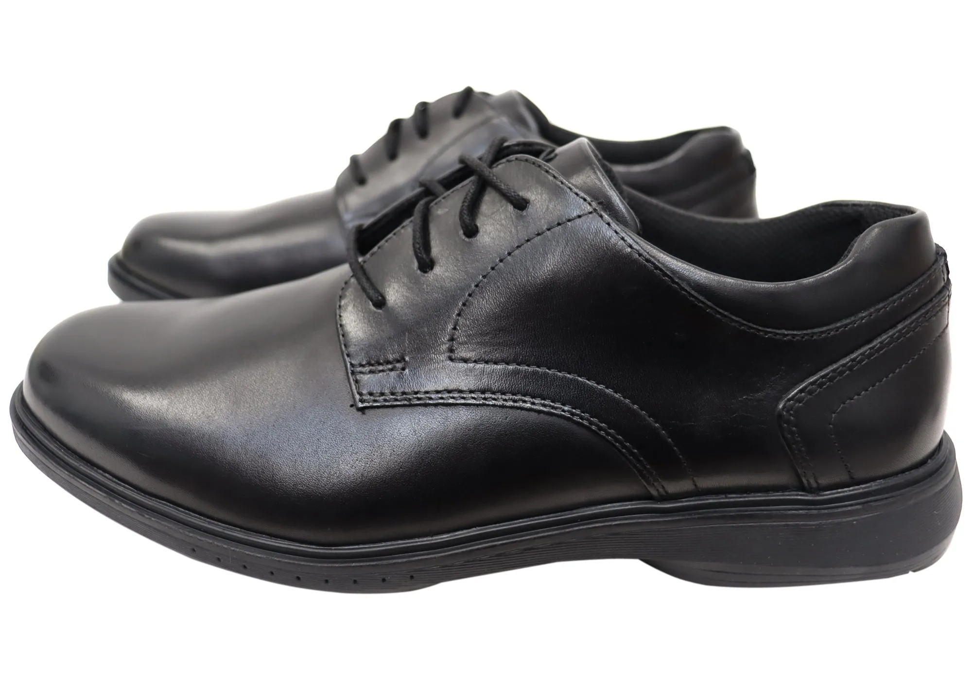 Nunn Bush By Florsheim Mens Kore Pro Plain EE Extra Wide Leather Shoes