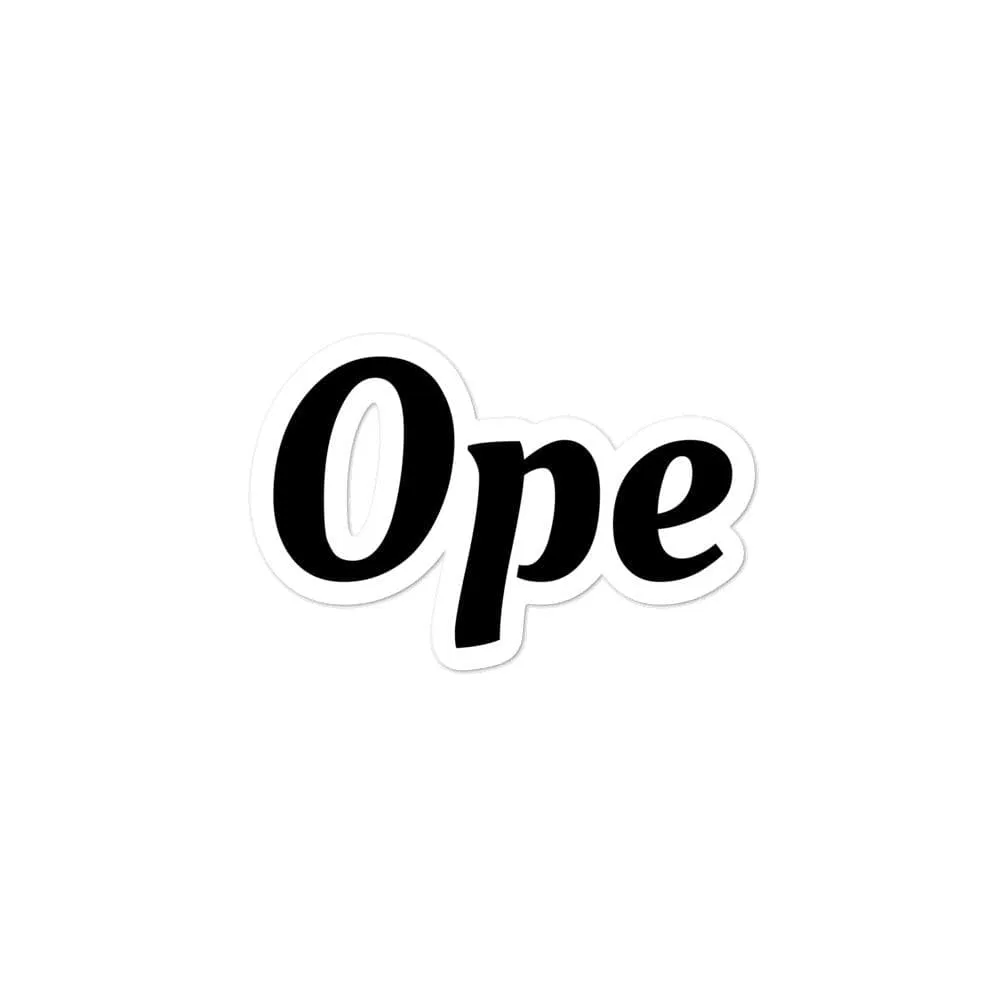 Ope Minnesota Nice Vinyl Laptop | Awesome MN Bumper Sticker | Ope Bubble-Free Sticker