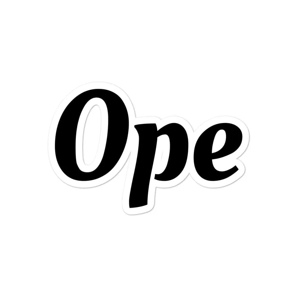 Ope Minnesota Nice Vinyl Laptop | Awesome MN Bumper Sticker | Ope Bubble-Free Sticker