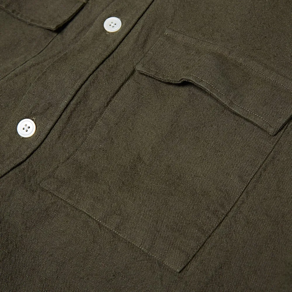 Our Legacy 2 Pocket Shirt - END. ExclusiveOlive Heavy American Oxford