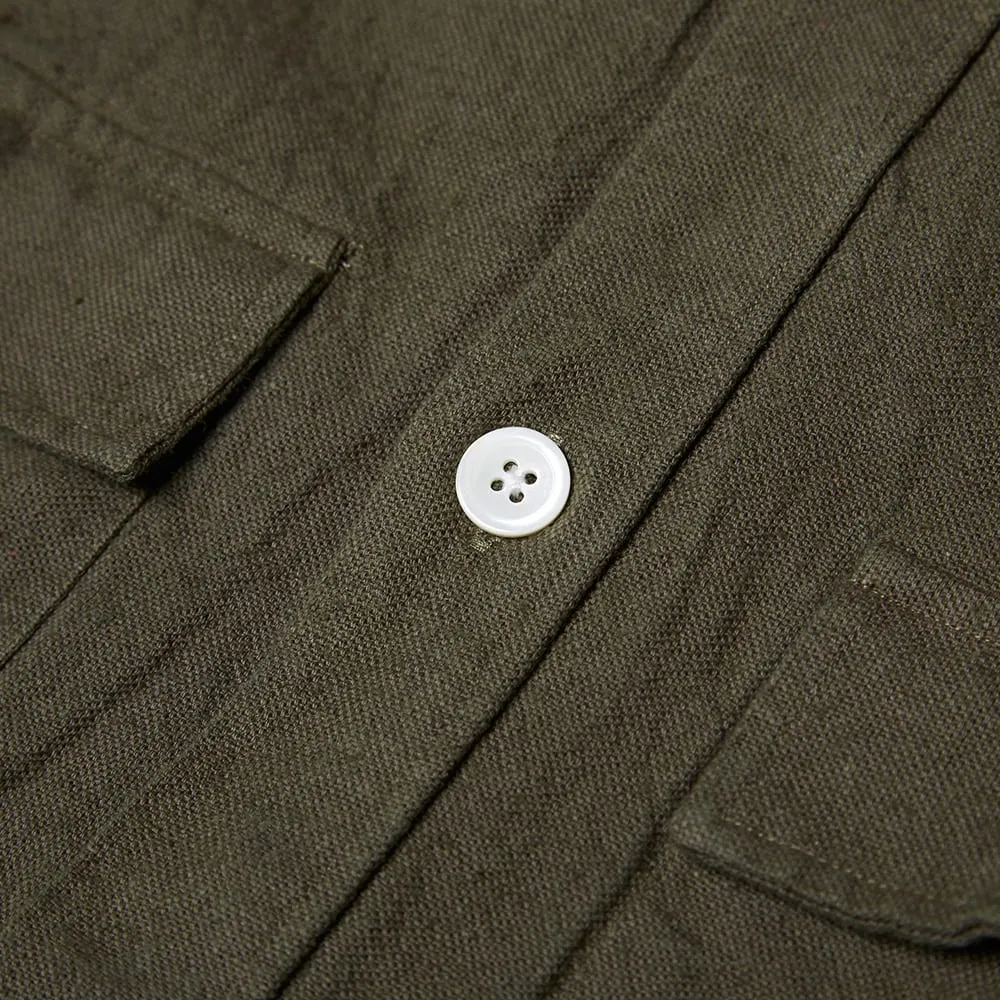 Our Legacy 2 Pocket Shirt - END. ExclusiveOlive Heavy American Oxford