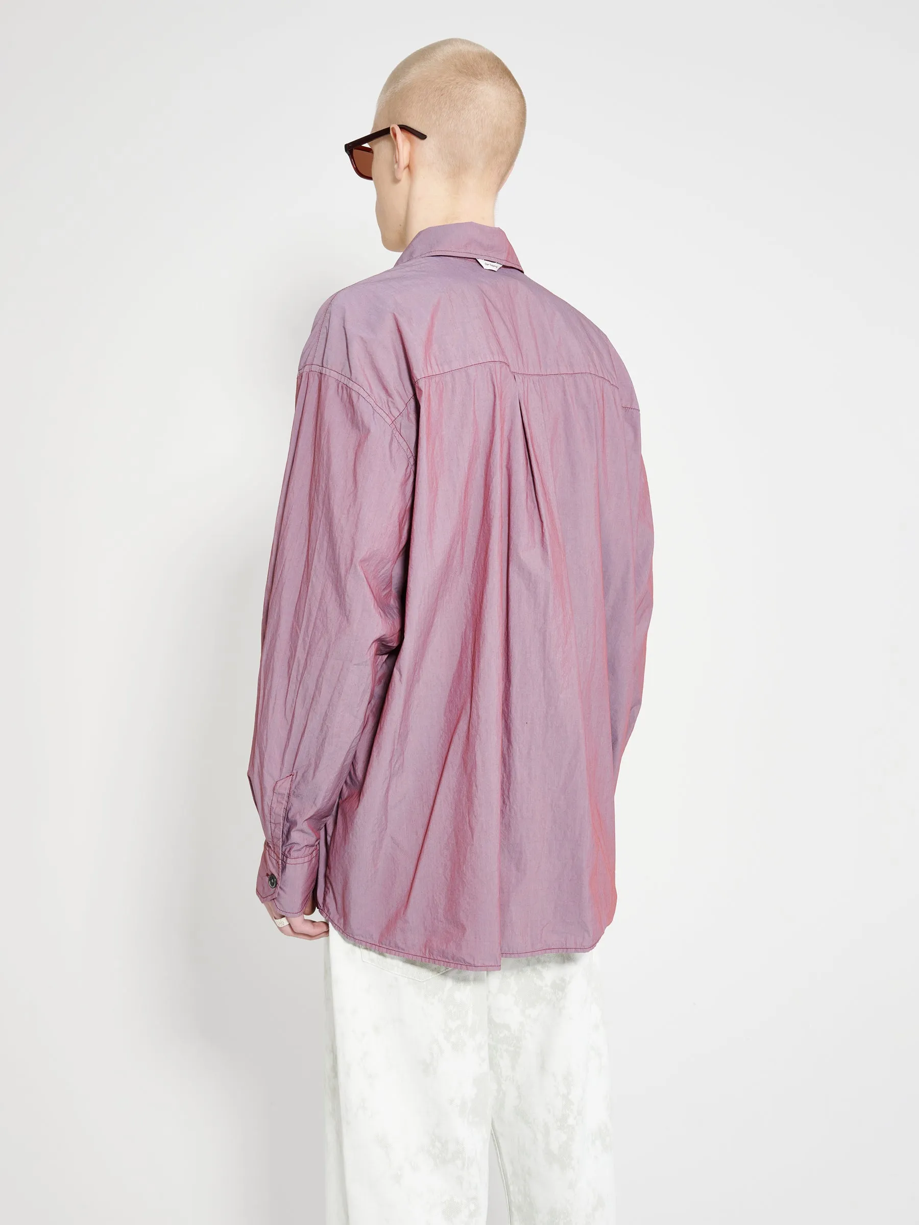 Our Legacy Borrowed Shirt Raspberry Parachute Poplin